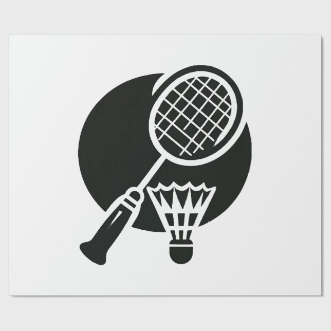 Papel De Presente Gráficos de Badminton (Aberto)