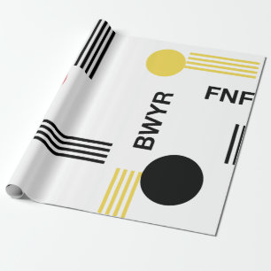 Papel De Presente Gráficos modernos e urbanos com tipografia e forma