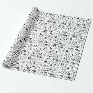 Papel De Presente Grafite Bonito: Conjunto de Artes de Porte.