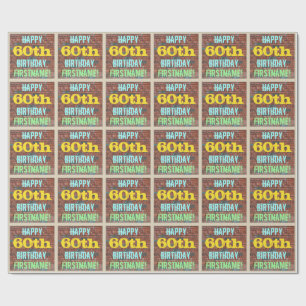 Papel De Presente Grafite De Muro De Tijolos Inspirado No 60º Anive