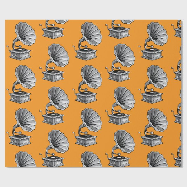 Papel De Presente Gramophone (Aberto)