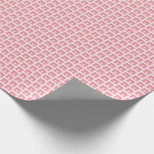 Papel De Presente Grampo de Pão Rosa Moderno Silhueta Geométrica