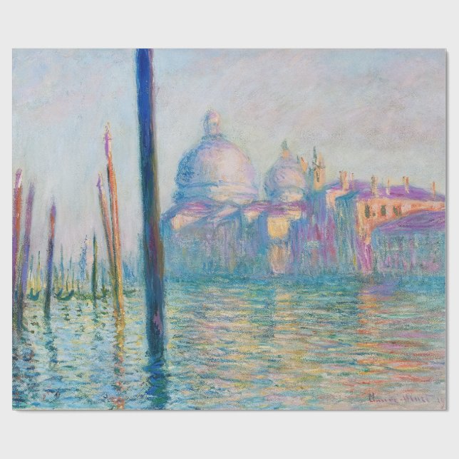 Papel De Presente Grand Canal Monet Venice Italy Classic Painting (Aberto)