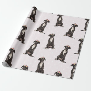 Papel De Presente Grande Cachorro Danino, Homens Mulheres e Criança