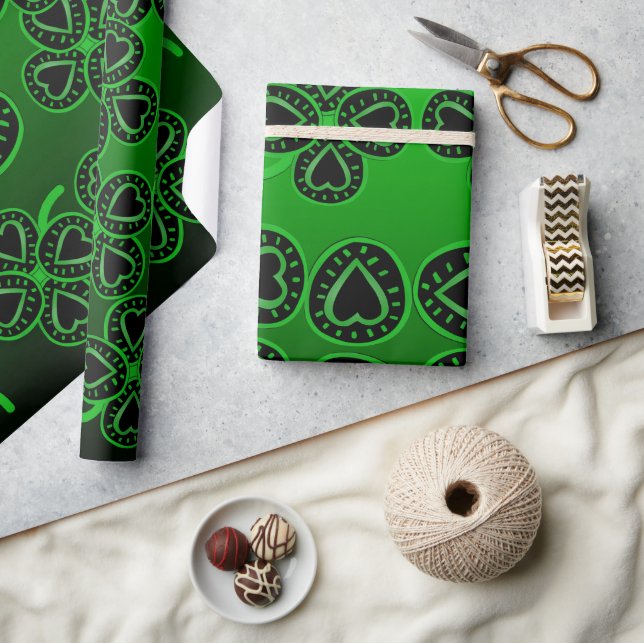 Papel De Presente Grande Coração Coleta Rua Patrick Green Wrapping P (Artesanato)