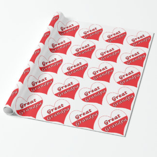 Papel De Presente Grande coração do polonês do vovô