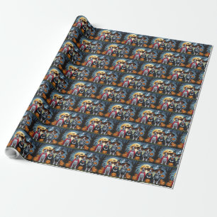 Papel De Presente Grande Dane Dogs Pumpkin Halloween Engraçado