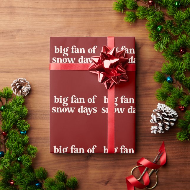 Papel De Presente Grande fã de dias de neve, professores engraçados  (Presente de Natal)