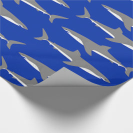 Papel De Presente Grande tubarão branco