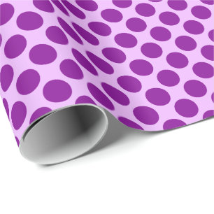 Papel De Presente Grandes pontos retrorreflectores - púrpura e orquí