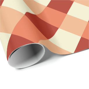 Papel De Presente Grandes verificação, oxidação, terracotta e cr