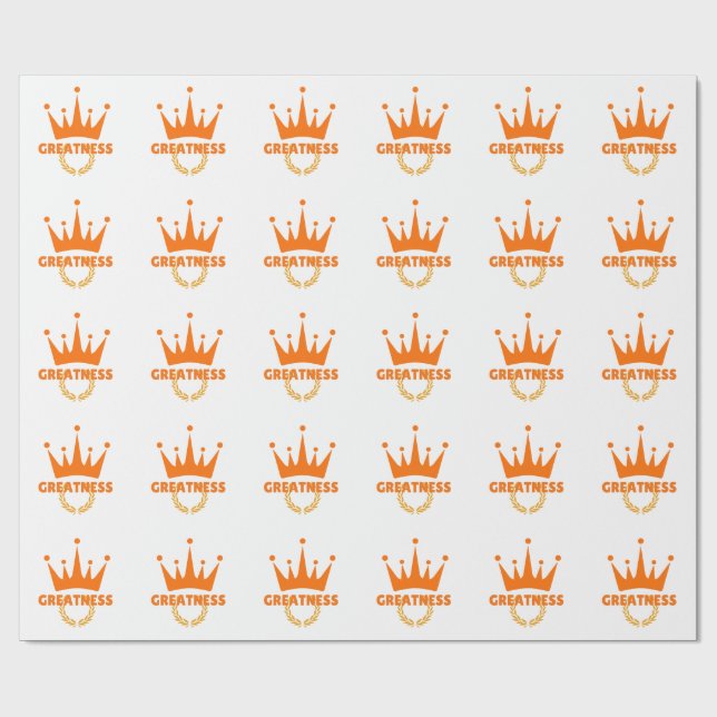 Papel De Presente Grandeza | Coroa Inspiradora de Sucesso (Aberto)