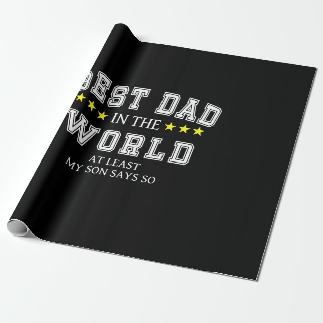 Papel De Presente Grandfather Quotes | Best Dad In The World (Desenrolado)