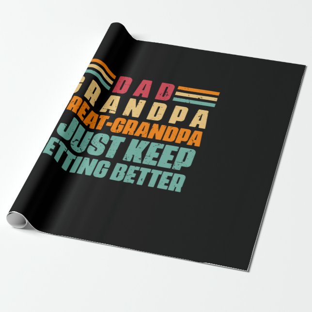 Papel De Presente Grandfather Quotes | Dad Great Grandpa (Desenrolado)