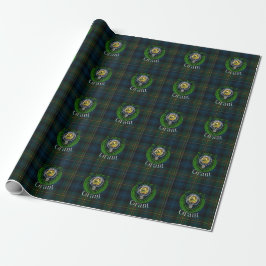 Papel De Presente Grant Scottish Clan Tartan & Crest
