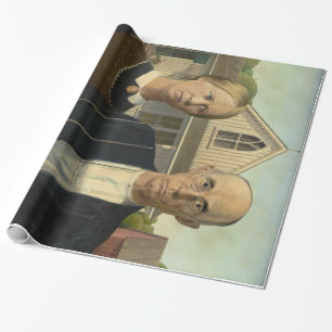 Papel De Presente Grant Wood - American Gothic