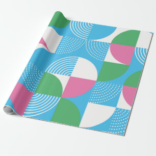Papel De Presente Graphic circles seamless pattern. Vintage illustra