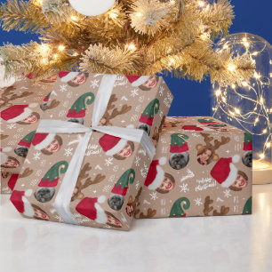 Papel De Presente Gratificação divertida ilustração de Natal 3 fotos