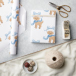 Papel De Presente Grátis Blue Winter Reindet Kids Christmas<br><div class="desc">Este papel de plástico de presente de Natal certamente fará seu pequeno sorriso nesta temporada de festas com seu padrão fofo e engraçado. Esta design apresenta um simples fundo branco com uma rena bonita que tem um bonito cachecol azul em volta do pescoço e um chapéu azul e branco liso....</div>