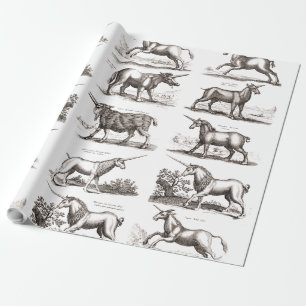 Papel De Presente Grave de Unicórnio Antigo - Espécime de Zoologia V