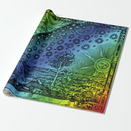 Papel De Presente Gravura Flammarion Céu e Terra