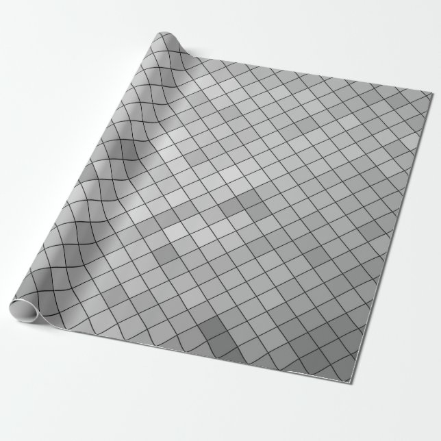 Papel De Presente Gray polygonal illustration, which consist of tria (Desenrolado)