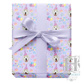 Papel De Presente Great Pyrenees Birthday Gift Wrapping Paper Purple