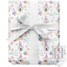 Papel De Presente Great Pyrenees Wrapping Paper White