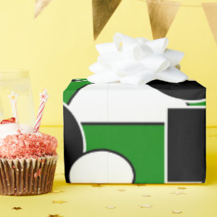 Papel De Presente Green Bauhaus Collage