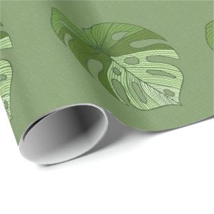 Papel De Presente Green Denim