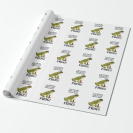 Papel De Presente Green Frog Funny