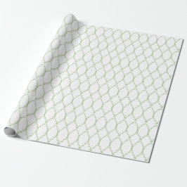 Papel De Presente Green Geometric Wrapping Paper, Christmas Giftwrap