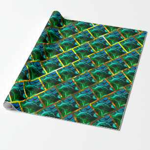 Papel De Presente Green like emerald under a golden grating?