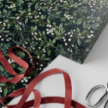 Papel De Presente Green Mistletoon Pattern Christmas Vintage Design<br><div class="desc">Papel Misturado - Coleção De Natal,  Presente Festivo,  Envolvimento De Presente Premium,  Design De Vintage,  Envolvimento De Presente De Férias</div>