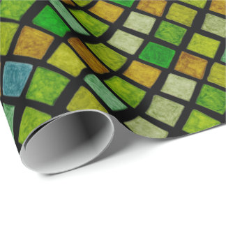 Papel De Presente Green Rhombuses