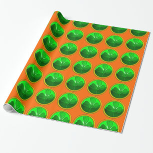 Papel De Presente GREEN SHAMROCK JEWEL Saint Patrick's Day Orange