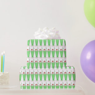 Papel De Presente Green Shamrock Milkshake Sorvete Shake Irish