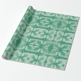 Papel De Presente Green Shibori Style 
