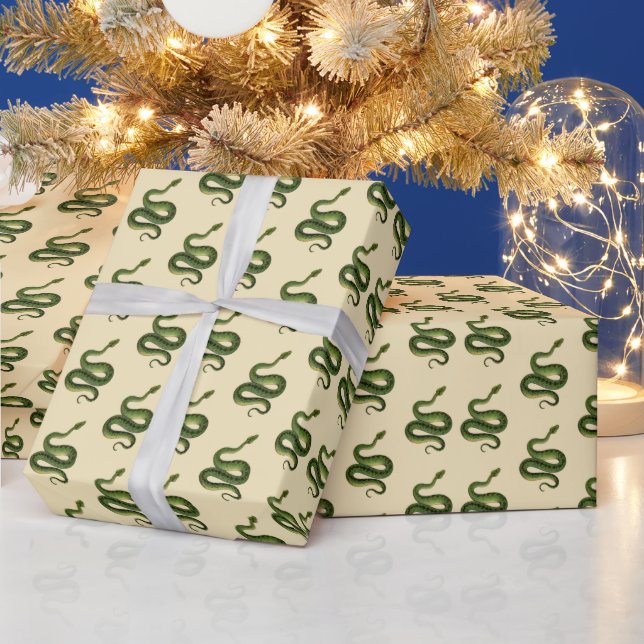Papel De Presente Green Snake Wrapping Paper (Feriados)