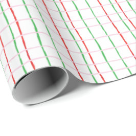 Papel De Presente Greens Vermelhos e Vermelhos do Natal