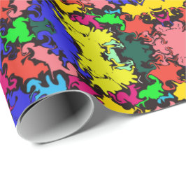 Papel De Presente Grelha Colorida abstrato / Meio tijolo /