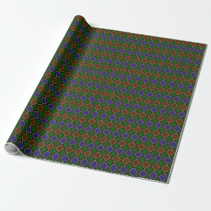 Papel De Presente Grelha de Diamante Arlequim: Harmonia Texturizada