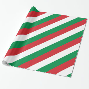 Papel De Presente Greve Verde Vermelha da Hungria