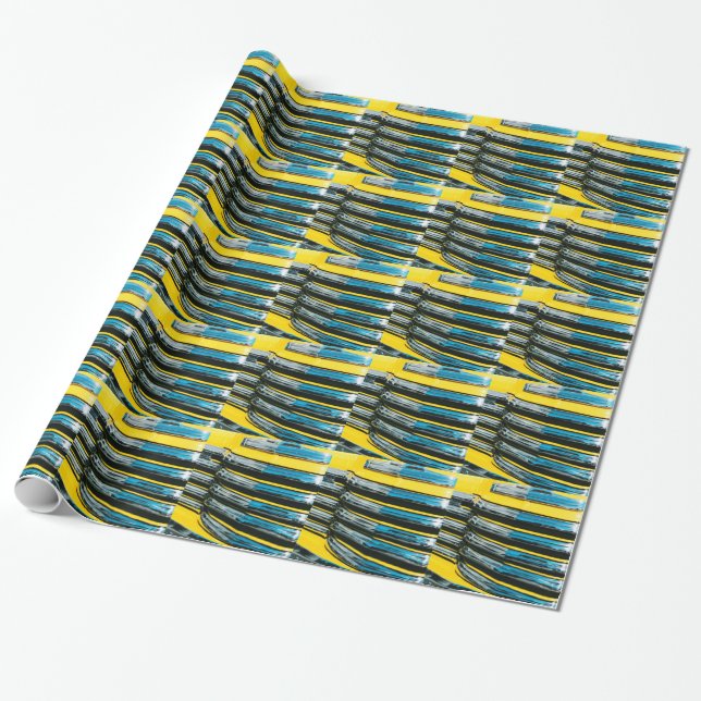 Papel De Presente Grill Amarelo (Desenrolado)