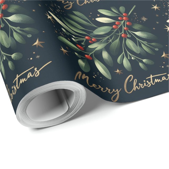Papel De Presente Grinalda de Natal de Visca (Ponta do rolo)
