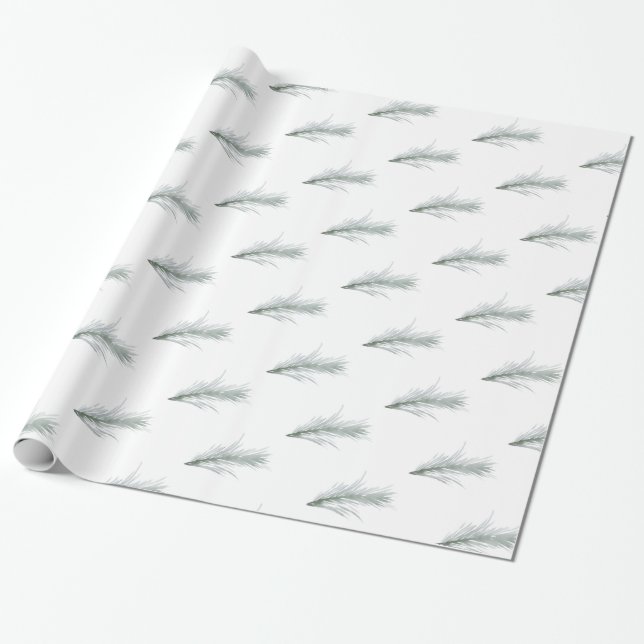 Papel De Presente Grinalda de Pinheiro Simples Natal Férias (Desenrolado)