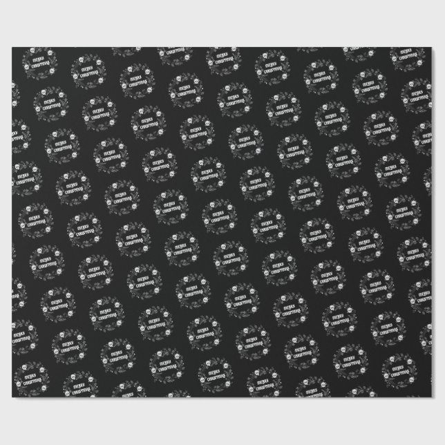 Papel De Presente Grinalda gótico do Natal (Aberto)