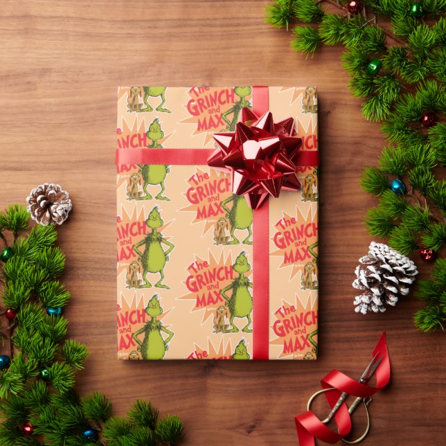 Papel De Presente Grinch | Grinch & Max Starburst (Presente de Natal)