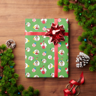 Papel De Presente Grinch Padrão de Pontos de Natal