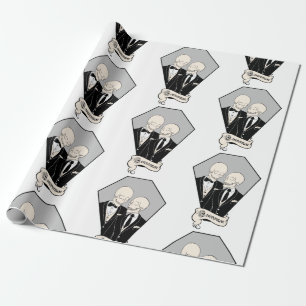 Papel De Presente Grooms de esqueleto